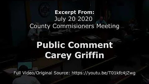 Excerpt: Comment - Carey Griffin (Alamance County ...