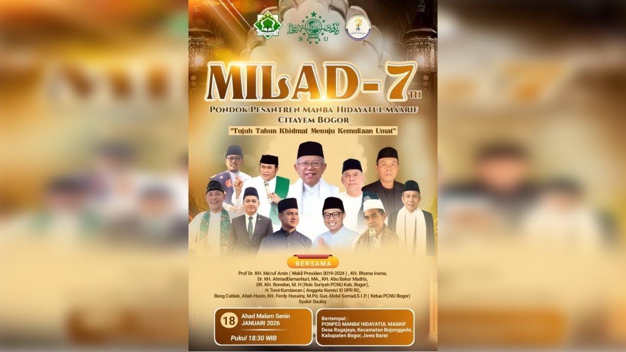 Live Streaming - Isra Mi'Raj - Ponpes Manba'Hidayatul Ma'Arif |  Minggu, 18 Januari 2026