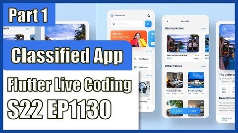 [Flutter] Flutter Live Coding EP1130 (Classified App Part 1)