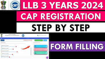 MH LAW CET (3 Yrs) - CAP Registration Form Filling Process 2024 | LAW CET Cap Admission Process