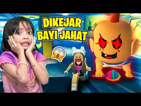 SEHARIAN LEIKA LARI DARI BAYI BESAR JAHAT 😱🫣 BABY EVIL ROBLOX [ROBLOX INDONESIA]