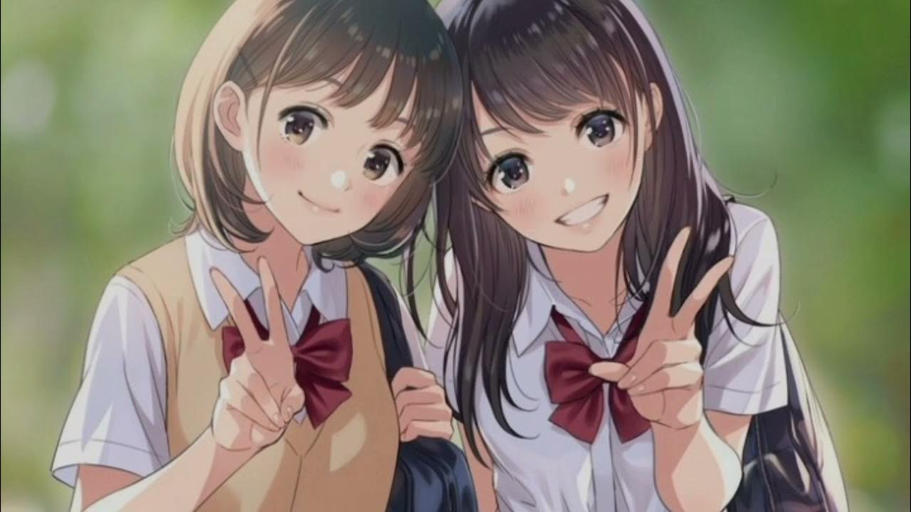 Обсуждение подруг тг. Две девушки арт. Blackpink юри. Две подруги на прозрачном фоне. Красивый арт дружбы.