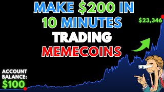 LIVE TRADE: How to Make $200 in 10 Minutes Trading Meme coins