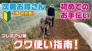 次男お嫁さん【畑初心者】ズッキーニ　2人で楽しく定植しました【ズッキーニ】【高知】