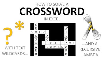 Solving crosswords with text wildcards and recursive LAMBDA