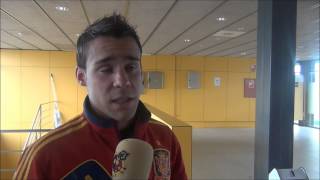Sub-20 Juan Bernat tras el amistoso de Espana ante el Real Madrid Castilla
