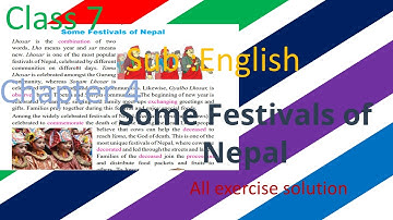 Class 7 English Chapter 4 Exerise | Some Festivals Of Nepal/Nepal-Edycation//