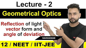 Reflection of light in vector form and angle of deviation |Geometrical Optics | Lecture -2 Class12#
