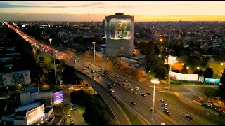 TANQUE DE GAS - GENERAL PAZ - MUSEO SAAVEDRA - DRONE - 4K - BUENOS AIRES - ARGENTINA