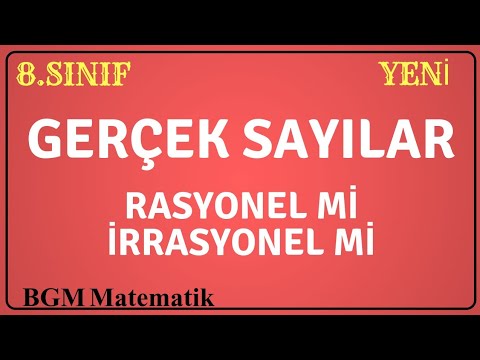 Gerçek Sayılar ve İrrasyonel Rasyonel arasındaki fark / 8.sınıf LGS Matematik