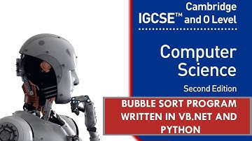Bubble sort text animation program written in vb.net and python for O/A Levels computer science