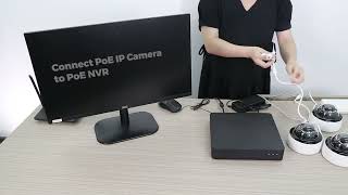 How to connect PoE IP Camera to PoE NVR?