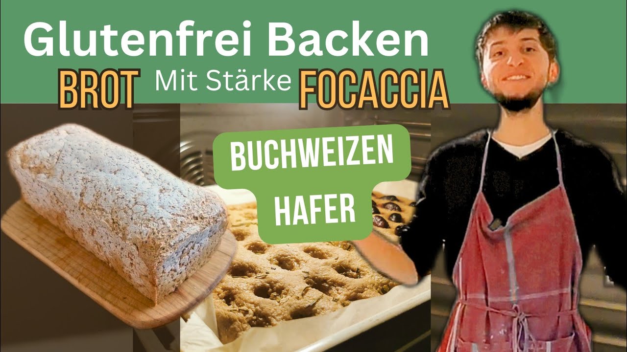 Glutenfrei Backen mit Stärke 🍞 Hafer Buchweizen Brot/Focaccia - YouTube