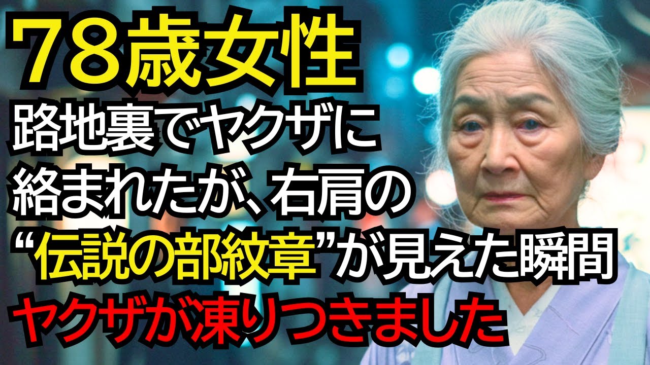 路地裏でヤクザに絡まれたおばあさん──肩に刻まれた“伝説の部隊章”を見た瞬間、組全体が凍りつきました