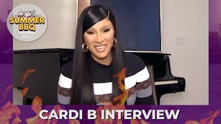 Cardi b explains her excitement about going number one with "wap" and
how relationship megan thee stallion came to be. she also touches on
feeling l...