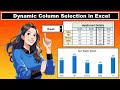 Dynamic Column Selection Excel | Offset Function | Excel Dashboards | Excel Charts | Excel Tutorial