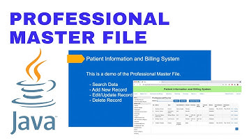Professional Master File - Patient Information and Billing System - JAVA/JEE #ezetsoftware #pibs
