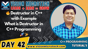 🔥 Destructor in C++ with Example | What is Destructor in C++ Programming 🚀 ✨
