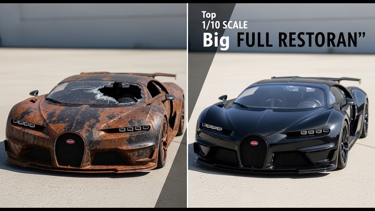 I Restored a Rusted Black Carbon Bugatti Vision GT RC Car!