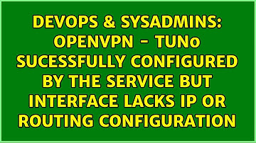 OpenVPN - tun0 sucessfully configured by the service but interface lacks ip
