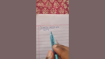 ∫ (2cos²x - cos2x)/cos²x dx #integrals # shorts #integrationclass12