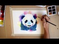 Panda Watercolor Painting Timelapse | Wildlife Series