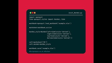 Python openpyxl - Add dotted border to cell in spreadsheet