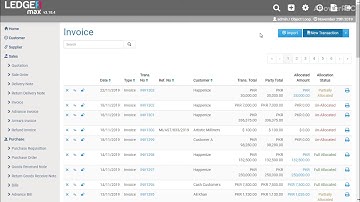 How to create transaction charges in LedgerMax?