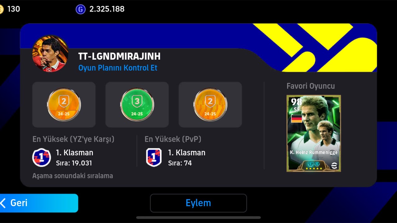 KLASMANDA 74. OLAN RAKİPLE OYNADIM (E FOOTBALL MOBİLE 2026) - YouTube