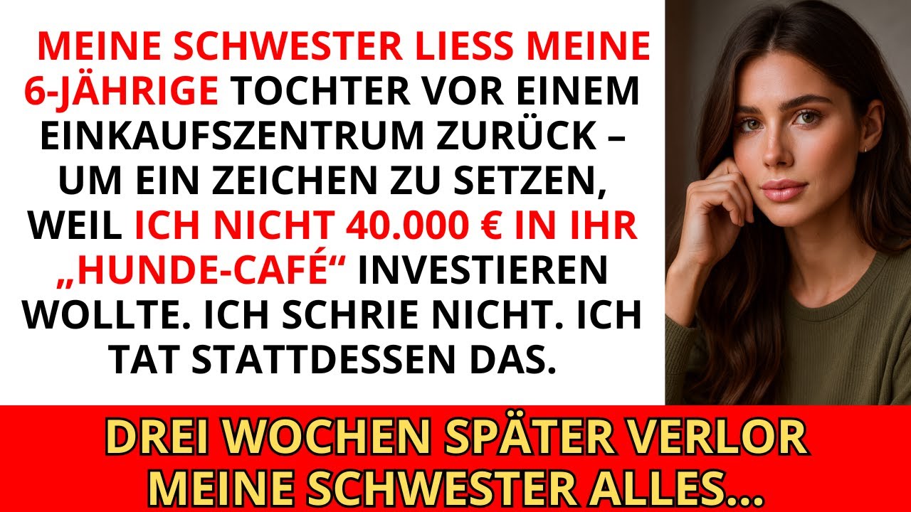 Meine Schwester ließ meine 6-jährige Tochter vor einem Einkaufszentrum zurück, weil ich nicht in ihr