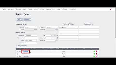 Sage Business Cloud Accounting (AME) - Creating a quotation