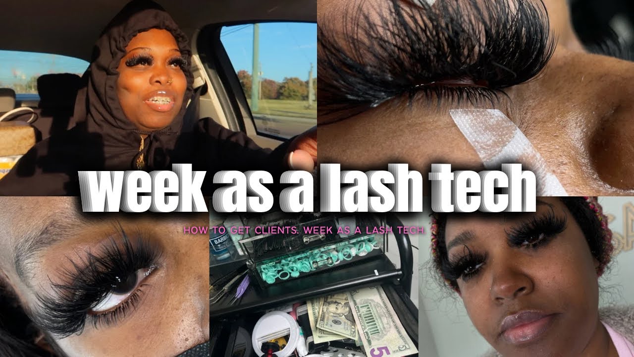 lash tech vlog: how to gain lash clients. week in the life as a lash ...