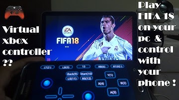 play FIFA 18 with virtual xbox type gamepad