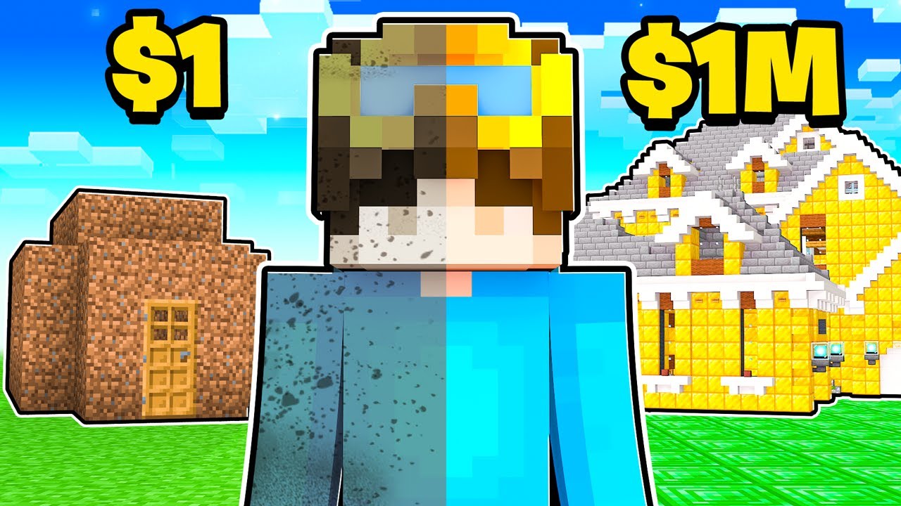 $1 VS $1,000,000 House Battle In Minecraft!