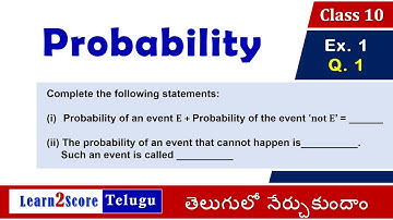 10th class probability exercise 13.1 Q No 1 AP TS