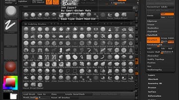 Zbrush 4R6 (Splitting up a model using dynamesh and split curves )