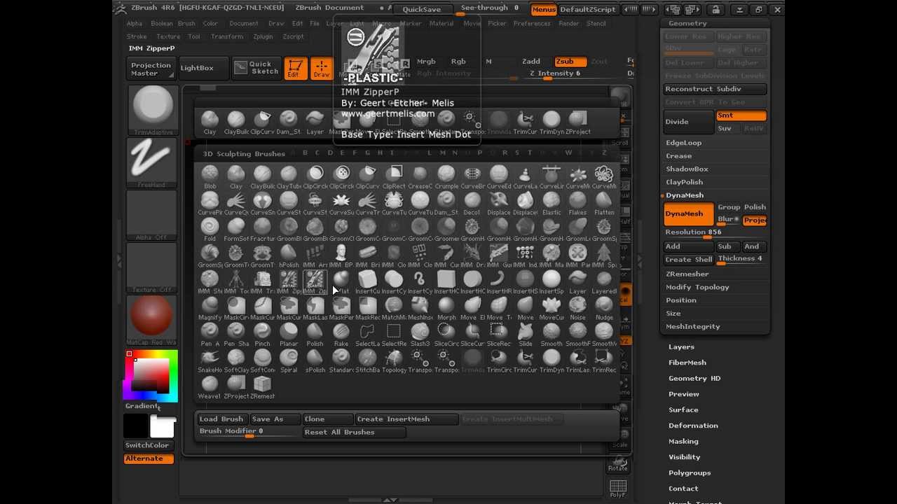 split plated zbrush