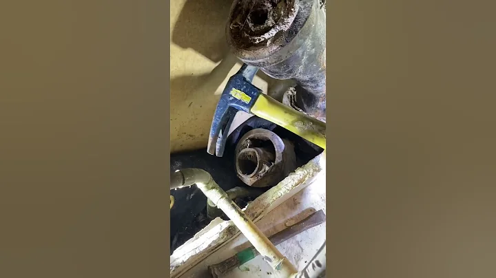 Removing a cast-iron joint, repairing it with a Fernco donut. #HandsomeOrHandy #Handyman #Plumbing