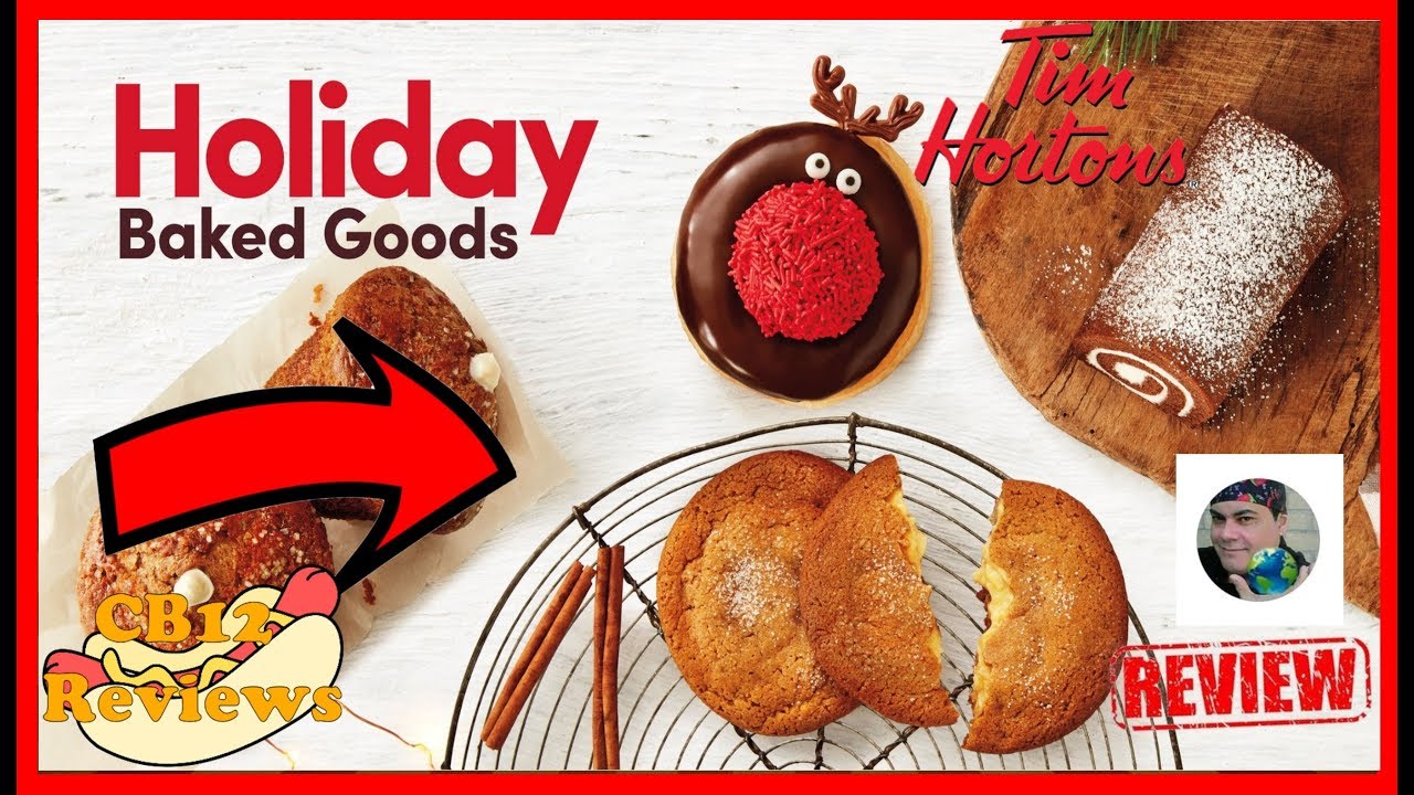 🎅"New" Tim Hortons Chocolate Roll - Gingerbread Cookie - Reindeer Donut