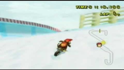 Mario Kart Wii - DK Summit - Double Shortcut with Standard Bike