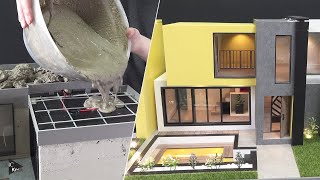 Making a Mini House from Concrete #5 - Terrace & Illumination by MCKook 216,140 views 3 years ago 5 minutes, 6 seconds