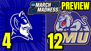 Duke vs. James Madison Preview and Best Bet - 2024 NCAA Tournament Predictions