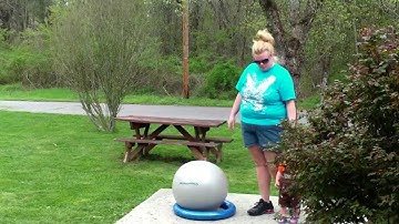 random things at random times bouncing on an exercise ball part 3