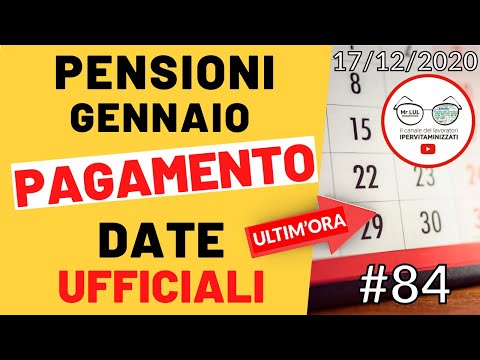 ?PAGAMENTO PENSIONI GENNAIO 2021? DATE UFFICIALI INPS POSTE ORDINE ALFABETICO