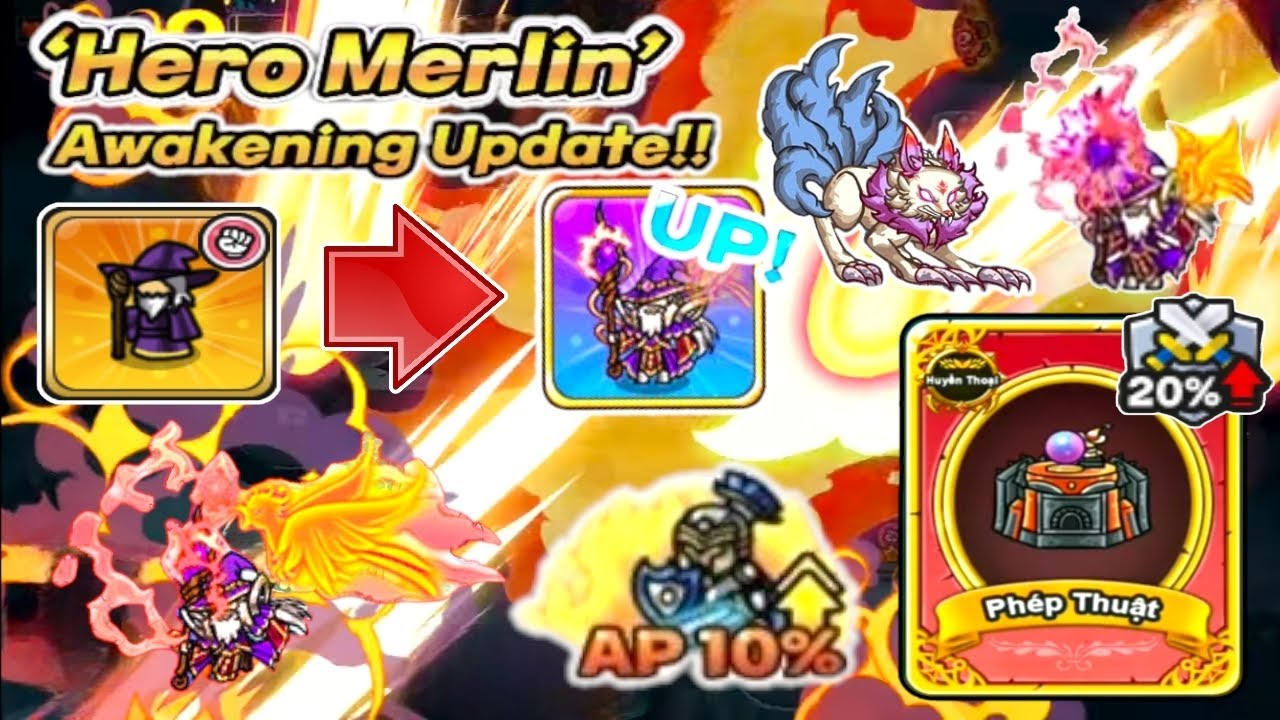 Đập Boss Như Con Và Bão Thiên Thạch Với Merlin Awakening | Gold Tower Defence | Sad Ink