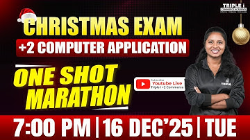 PLUS TWO COMPUTER APPLICATION | ONE SHOT MARATHON | CHRISTMAS EXAM | TRIPLE I