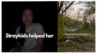 STRAYKIDS helped a Girl in the Storm #straykids