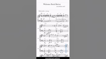 Welcome Back Kotter - Accordion - John Sebastian (Sheets Music, Tutorial score)
