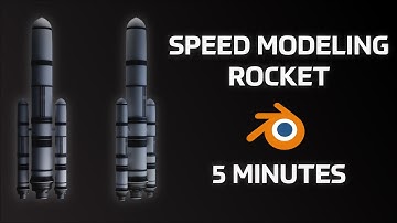 Speed Modeling Rocket in Blender - 5 Minutes