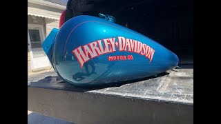 1985 HARLEY FXRS EVO PAINTING GAS TANK